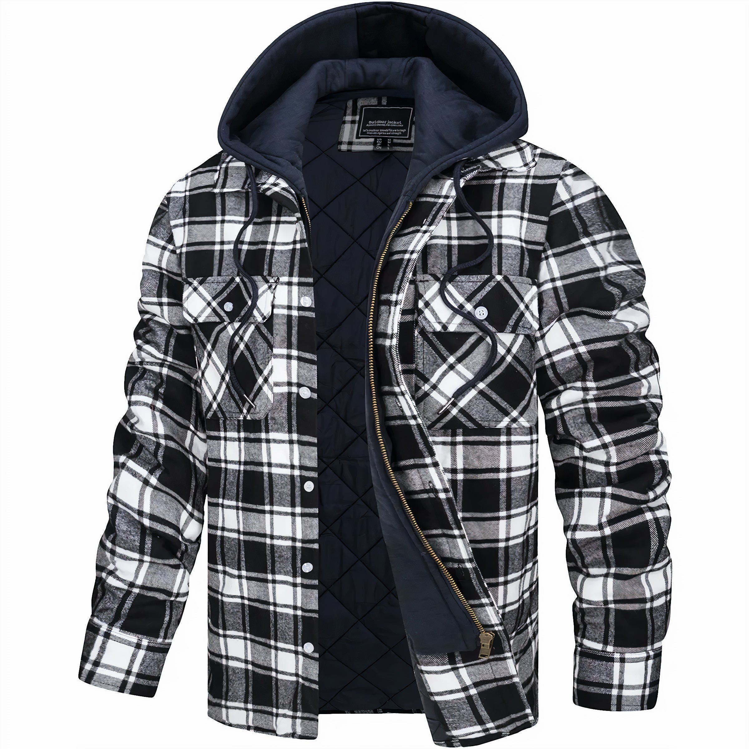 Julius™ | Karierte Jacke mit Reißverschluss